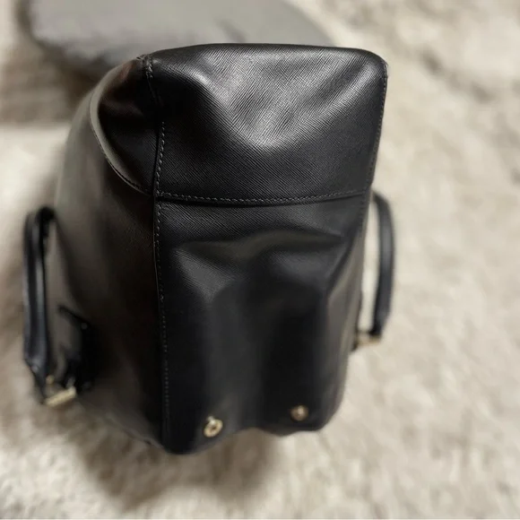 TORY BURCH"Bag Tote Leather Purse-Black - Picture 11 of 16